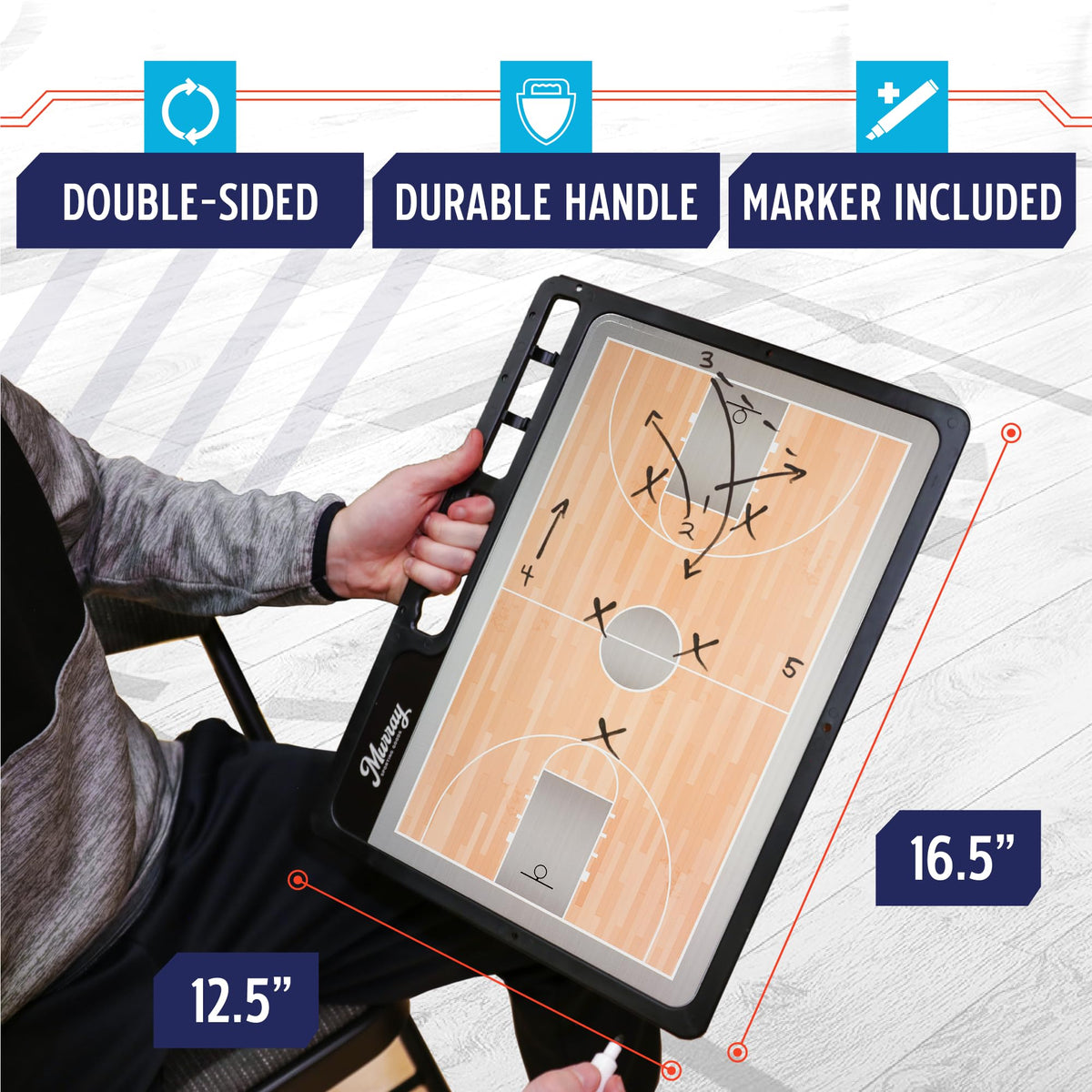 Murray Sporting Goods Premium Basketball Coaches Clipboard