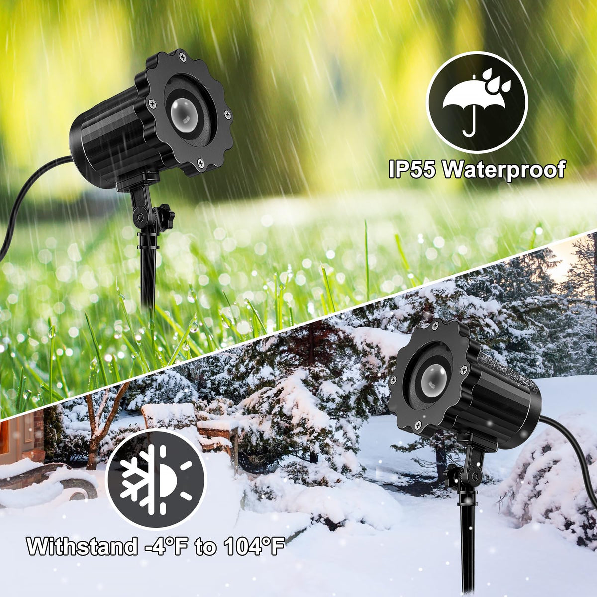 Giant Spiders Halloween Projector Outdoor Indoor,2026 Upgraded 3D Dynamic Halloween Decorations,Clearer Spider HD Patterns,Waterproof Holiday Light for Home Window Wall Cemetery Holiday Decor