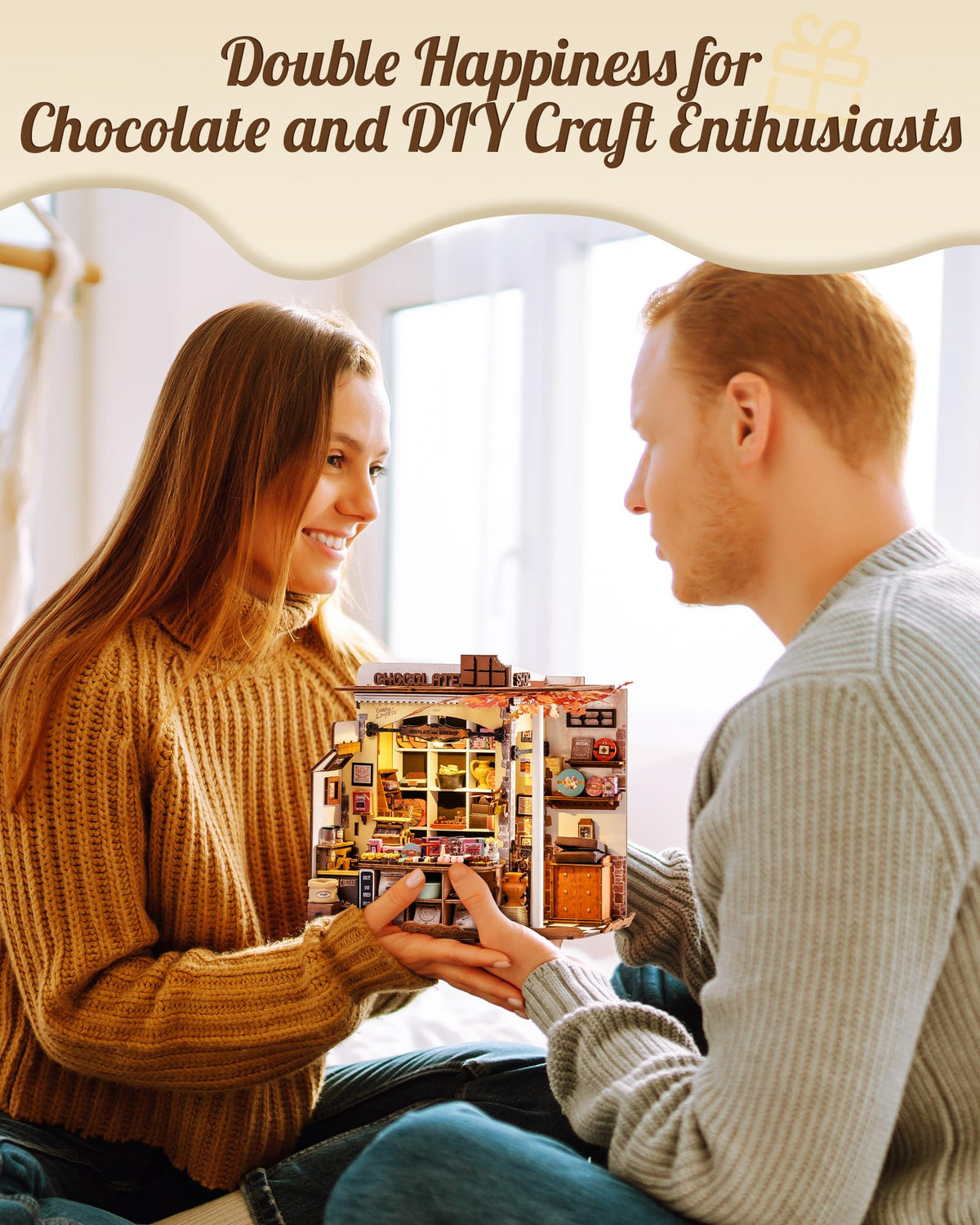 Rolife DIY Miniature House Kit Henry's Chocolate Shop, Tiny House Book Nook for Bookshelf Decor, 3D Puzzles Model Building Kits for Teens, Birthday Gifts/Craft Kits for Girls Boys (Henry's Chocolate)