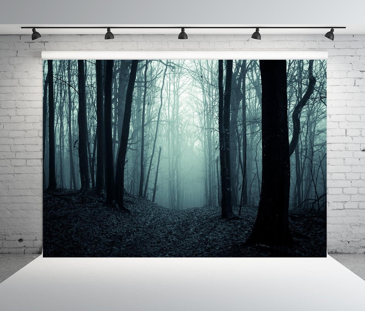 BELECO 7x5ft Fabric Spooky Dark Forest Backdrop Halloween Haunted Misty Woods Magic Grove Vampire Evil Trees Background Halloween Forest Party Decorations Photo Studio Prop