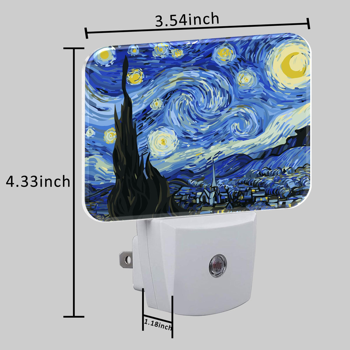 Uiaoiais Starry Sky Abstract Painting Plug in Night Lights, Starry Sky Nightlight Plug Into Wall Dusk to Dawn Sensor for Kid Girls Boys Women Men Bedroom, Hallway, Kitchen, Bathroom, Stairs Decor