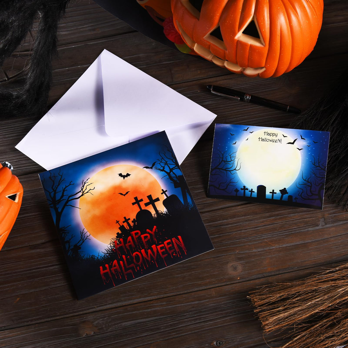 VIVIKEN Halloween Cards, Pop Up Lights Up Halloween Cards with Horror Sound