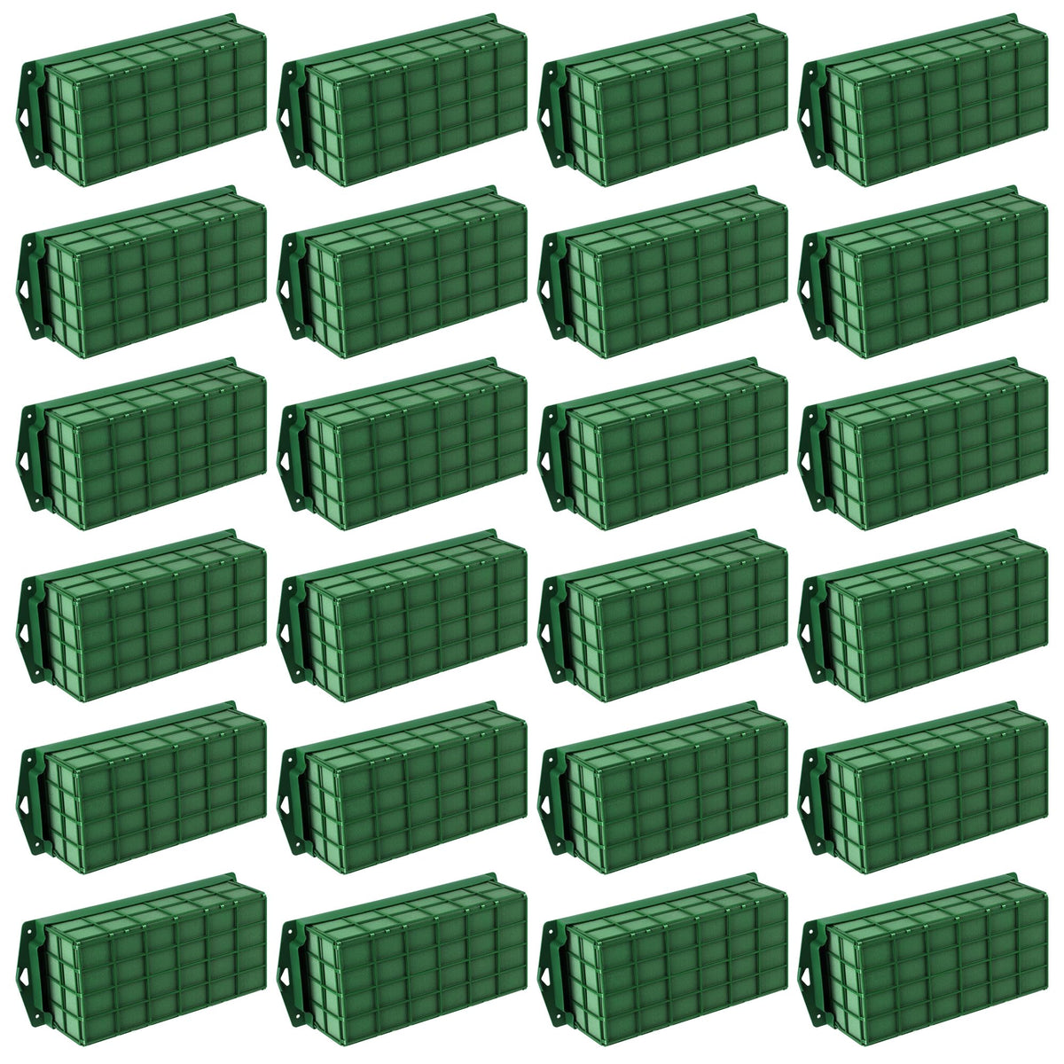 Hahood 24 Packs Floral Foam Cage Rectangle Flower Cage Holders with Floral Foam Flower Arrangement Supplies for Fresh Flowers, Home Wedding Decorations, 11.8 x 4.3 x 3.1 Inches