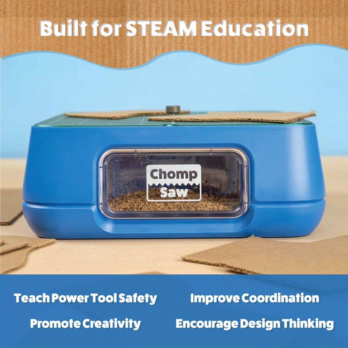 ChompSaw | The Original Kid-Safe Power Tool for Cutting Cardboard | STEM + STEAM Educational Toy for Boys and Girls Ages 5+