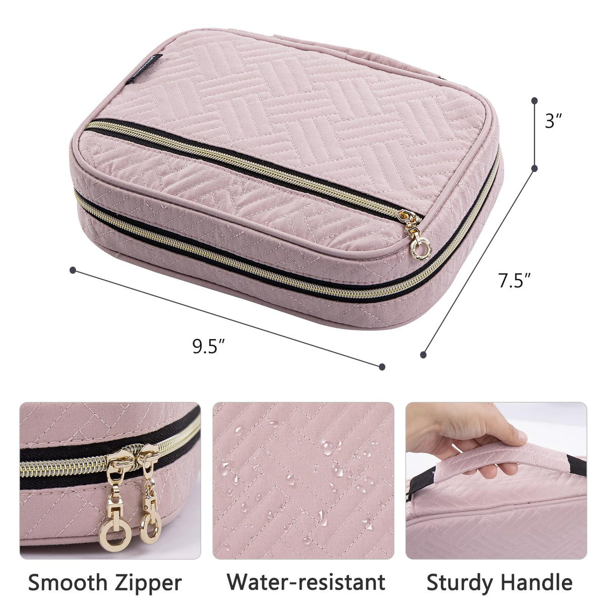 MYBAGZING Crochet Hook Case Empty - Quilted Crochet Organizer Case- Crochet Hook Holder for Circular Knitting Needles, Crochet Hooks (up to 8") Knitting & Crochet Supplies - Knitting Accessories