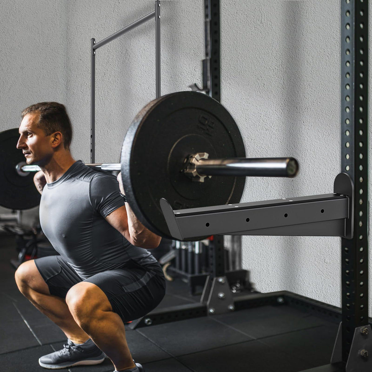 Kipika Strength Training Bundle: Weight Plate Holder & Safety Spotter Arms for Power Cages