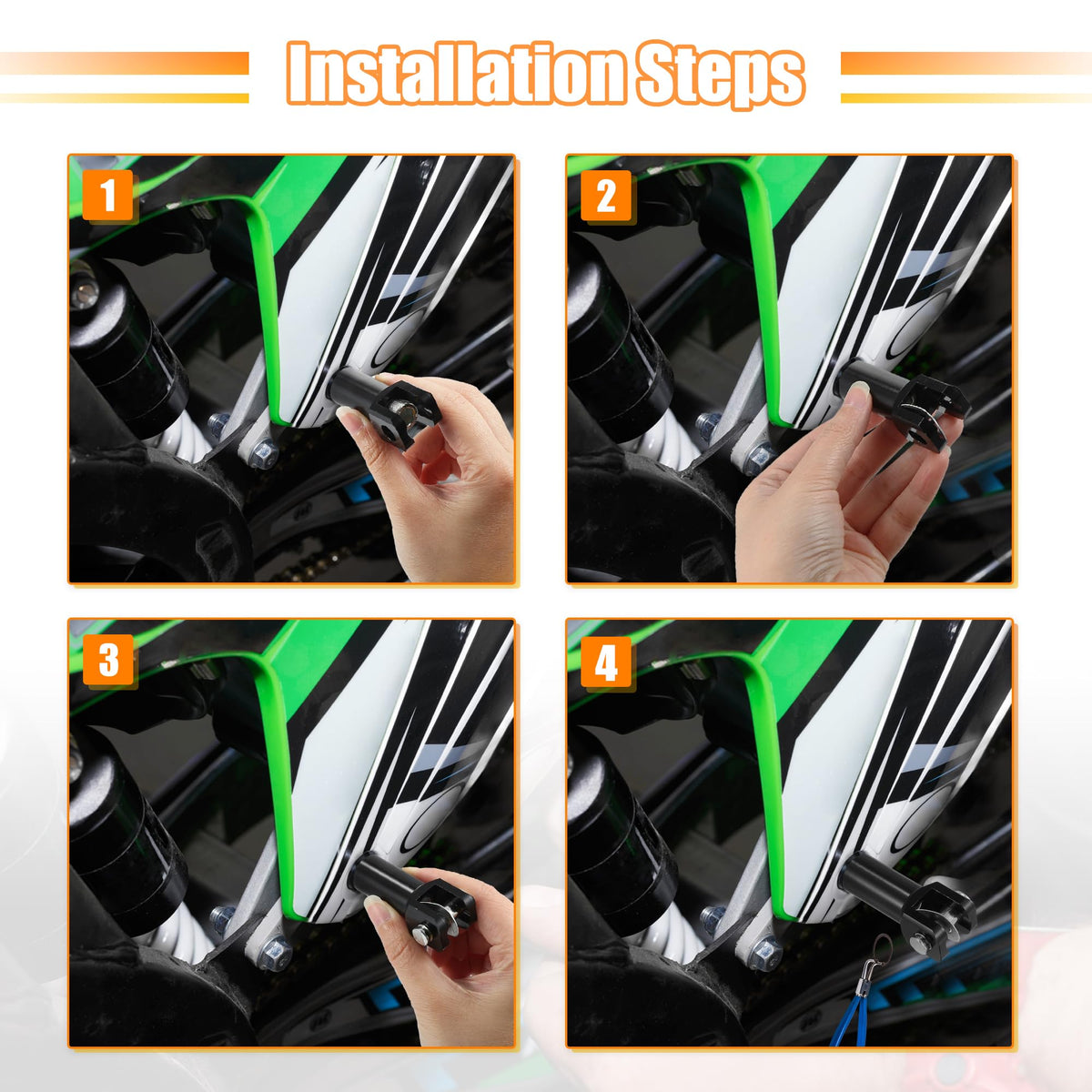X AUTOHAUX Passenger Foot Peg Supports Mounts Clevis Kit Left and Right Motorcycle Footpeg for Harley Davidson Softail 2000-2006 Footrest Mounting Clevis Hardware Kit Black