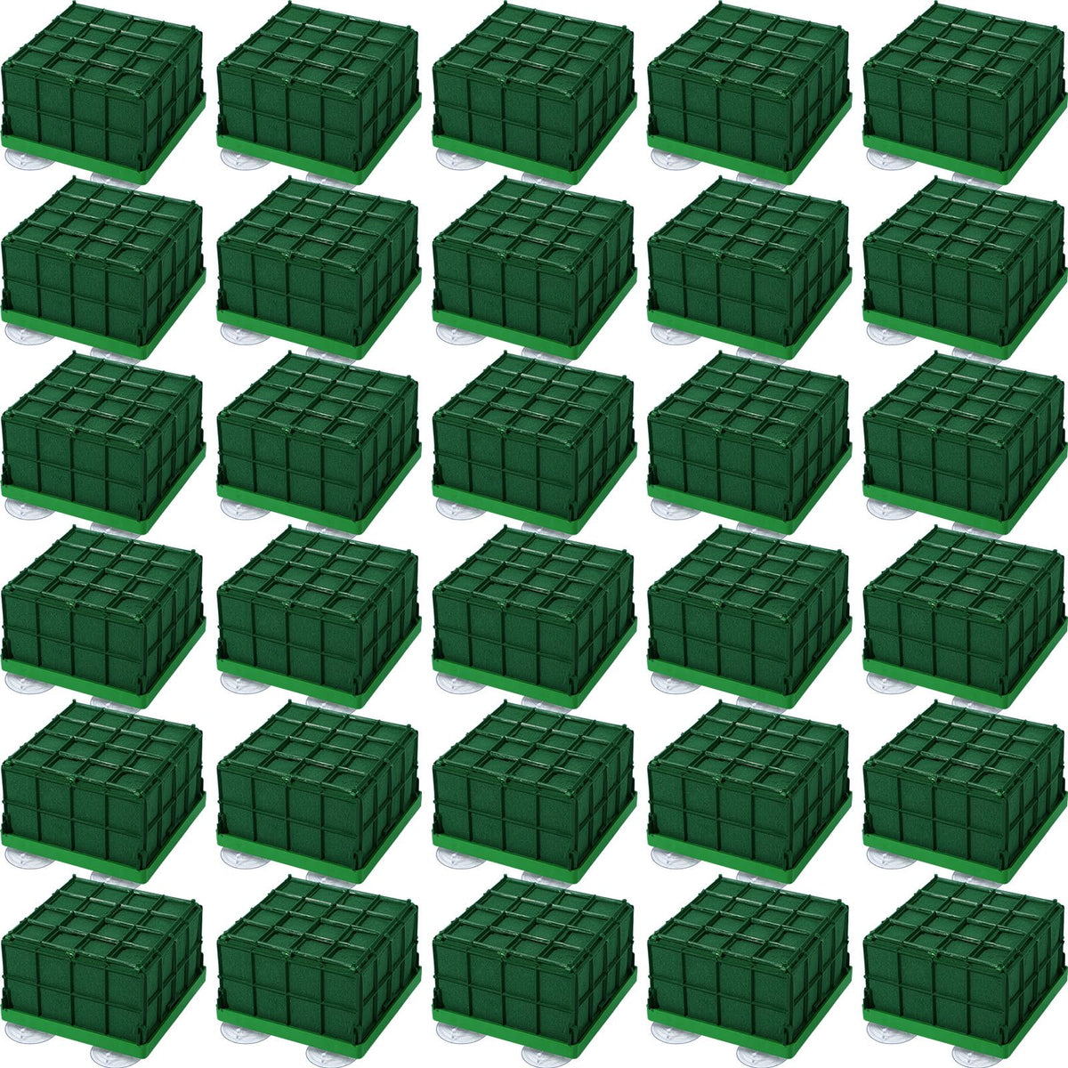 Boao 2 Pieces Floral Foam Cage Rectangle Flower Cage Holders with Floral Foam Flower Arrangement Supplies for Fresh Flowers Wedding Decorations 4.3 x 4.3 x 3.5 Inch