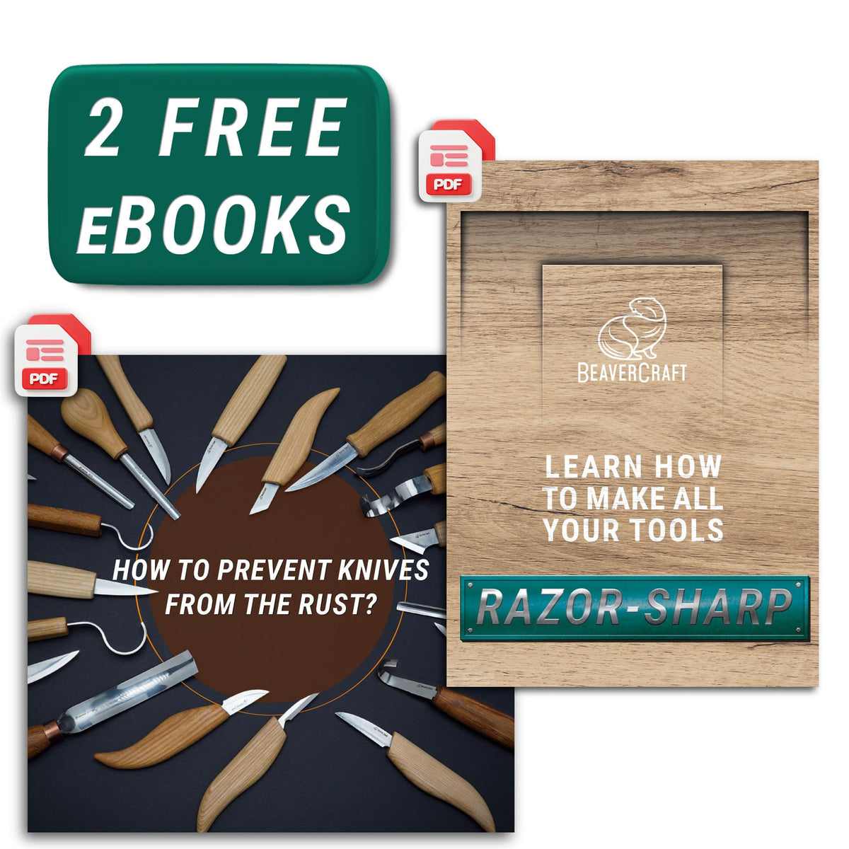 BeaverCraft Wood Carving Knife Kit S15 Whittling Kit for Beginners, Kids - Wood Carving Tools Set with Detail Chip Knife Sloyd Whittling Knives & Leather Strop, Polishing Compound and Tutorials