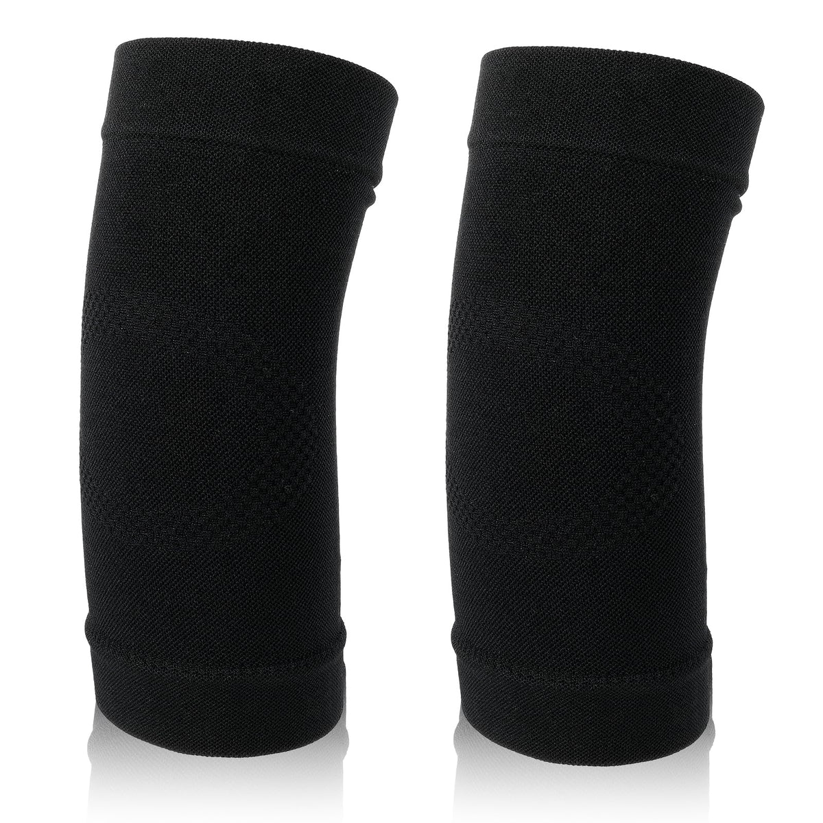 Ptwola Elbow Compression Sleeve Nylon Comfort Tennis Elbow Support Brace Breathable Fitness Sports Arm Joint Protection for Women Men Workouts Tendonitis Tennis Volleyball Golf (Black)