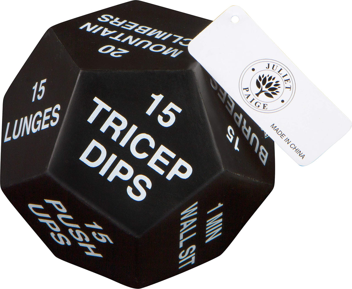 Exercise Dice - Fitness Workout Gear for Home Gym Equipment and Accessories, Personal Trainer Work Out Supplies for Adults