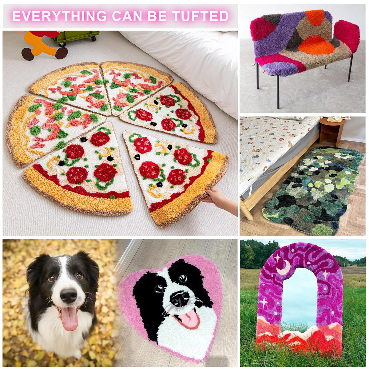 Kerty 70 Inches Extra Large Rug Tufting Frame, Aluminum Metal Tufting Frame Kit for Rug Making, A Safer Tufting Cloth Stand for Tufting Beginners and Lovers