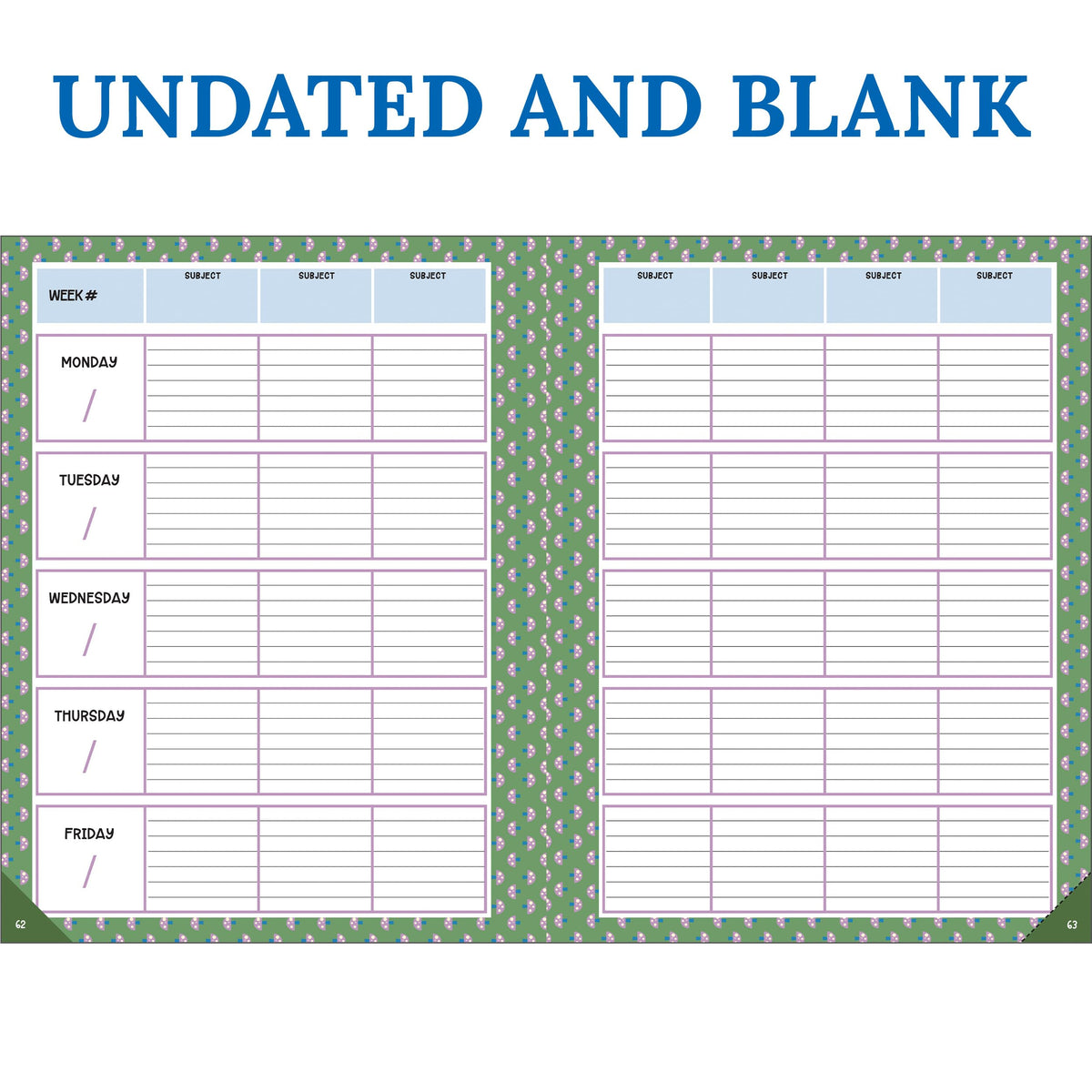 Carson Dellosa Education Fairy Tale Forest Teacher Planner, Undated 8"x11" Lesson Plan Book With Stickers, Class Schedule, Weekly Calendar, Classroom Must Haves, Homeschool Essentials, School Supplies