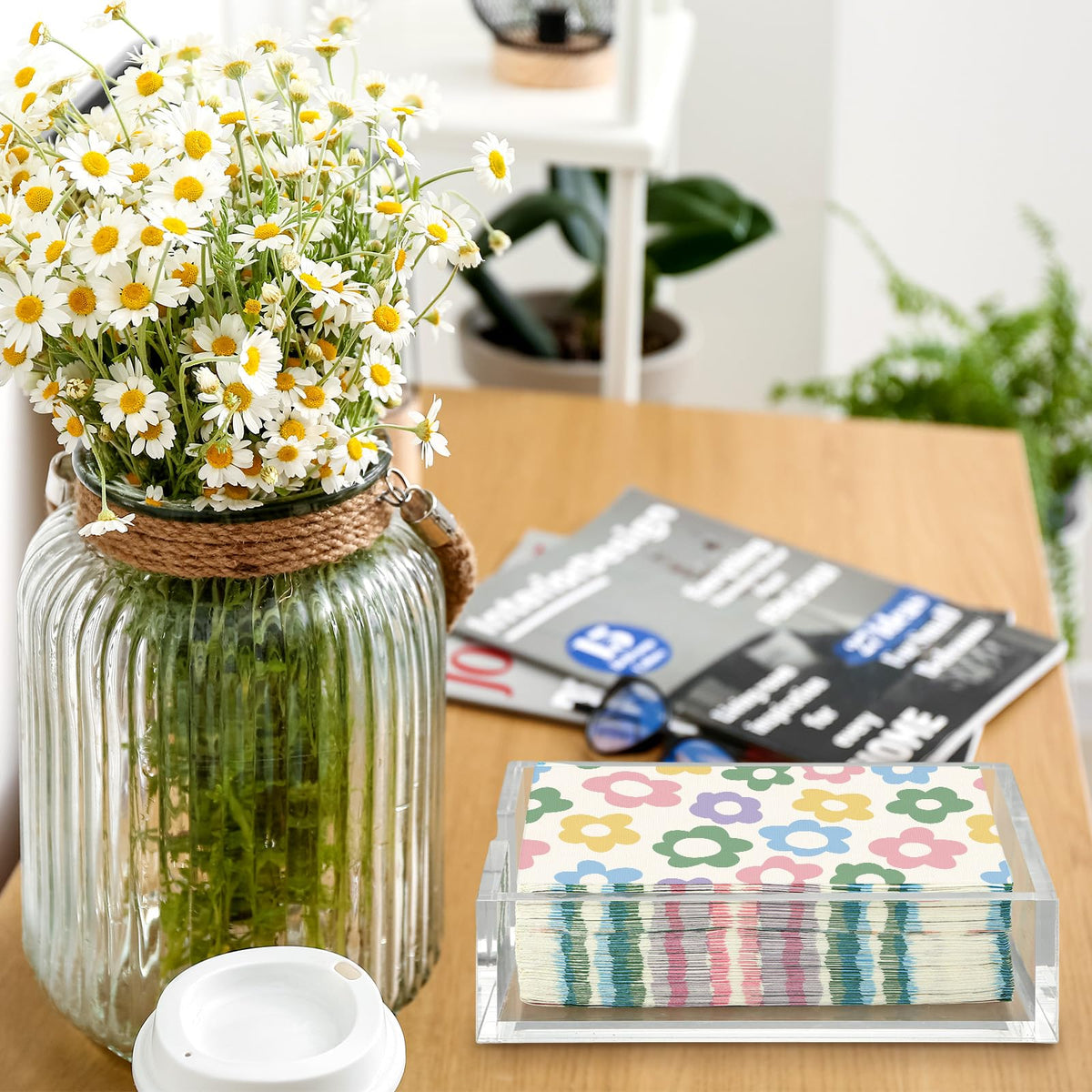 Tinlade 100 Pcs Disposable Paper Hand Towels for Bathroom, Paper Guest Towels for Powder Room Disposable Dinner Napkins for Birthday Bridal Shower Tea Party Supplies Table Decor (Retro Flower)