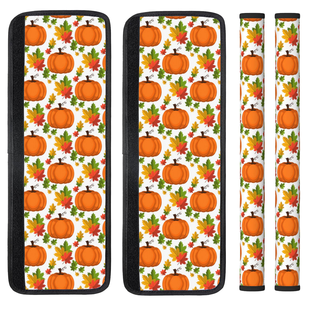 Pumpkins Maple Leaf Refrigerator Door Handle Covers,Fall Harvest Set Of 4 Washable Replacement Kitchen Handles Decors Protector For Fridge Dishwashers Stove Bathroom Keep Off Stains Dust Fingerprint