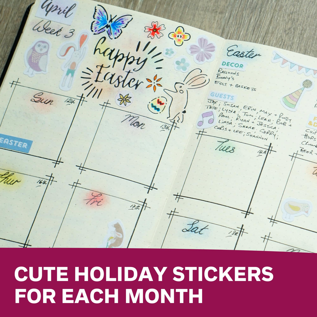 Seasons & Holidays Planner Stickers Value Pack - 16 Sheets, Cute Custom Scrapbook & Planner Stickers, Fun Supplies for Bullet Dotted Journals, Christmas, Easter, Halloween, Birthdays by Sunny Streak