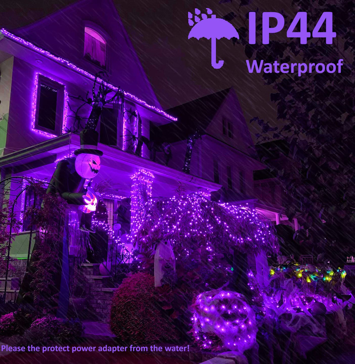 BrizLabs Purple Halloween Lights, 78.74ft 240 LED String Lights with Timer, Plug in Halloween Purple Mini Light Connectable, Outdoor Waterproof Tree Light for Indoor Outside Decor