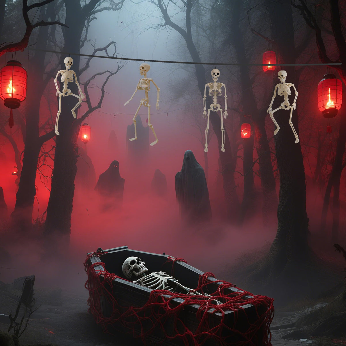 【5PCS 16 Inch Height】 Halloween Decorations Outdoor Indoor Halloween Skeleton Spooky Posable Skeletons Toy Small Skeletons Hanging Decor Movable Joints Decor Graveyard Haunted Party Accessories