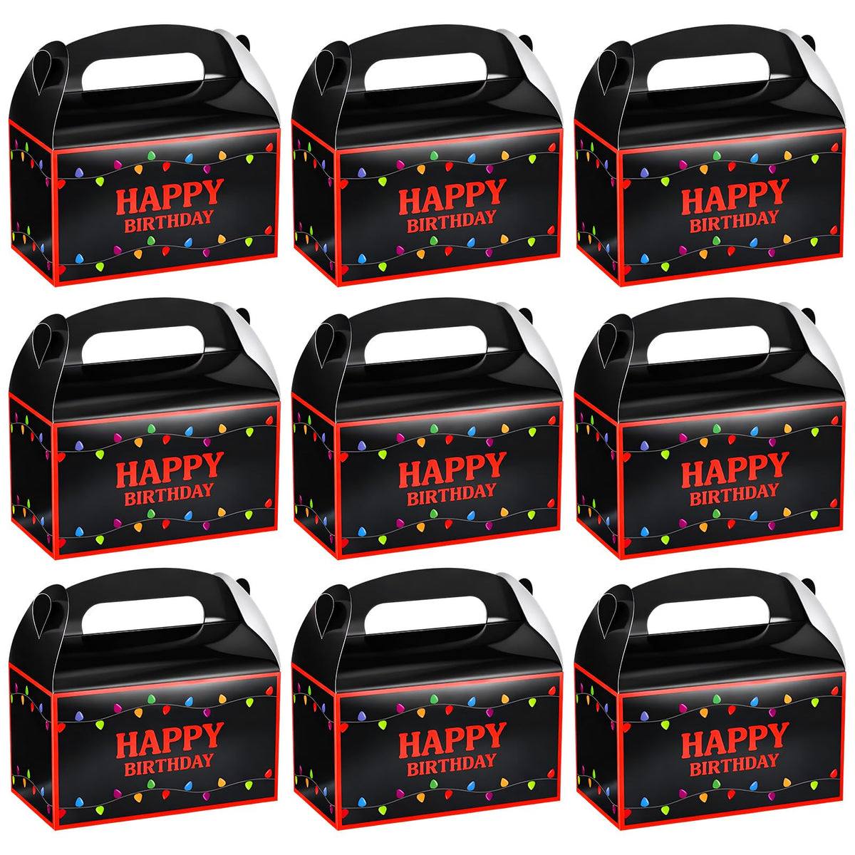 Marspark 24 Pack Strange Birthday Party Supplies, Paper Gift Boxes, Cartoon Candy Treat Boxes for Strange Themed Birthday Party Decorations(Spooky Pattern)