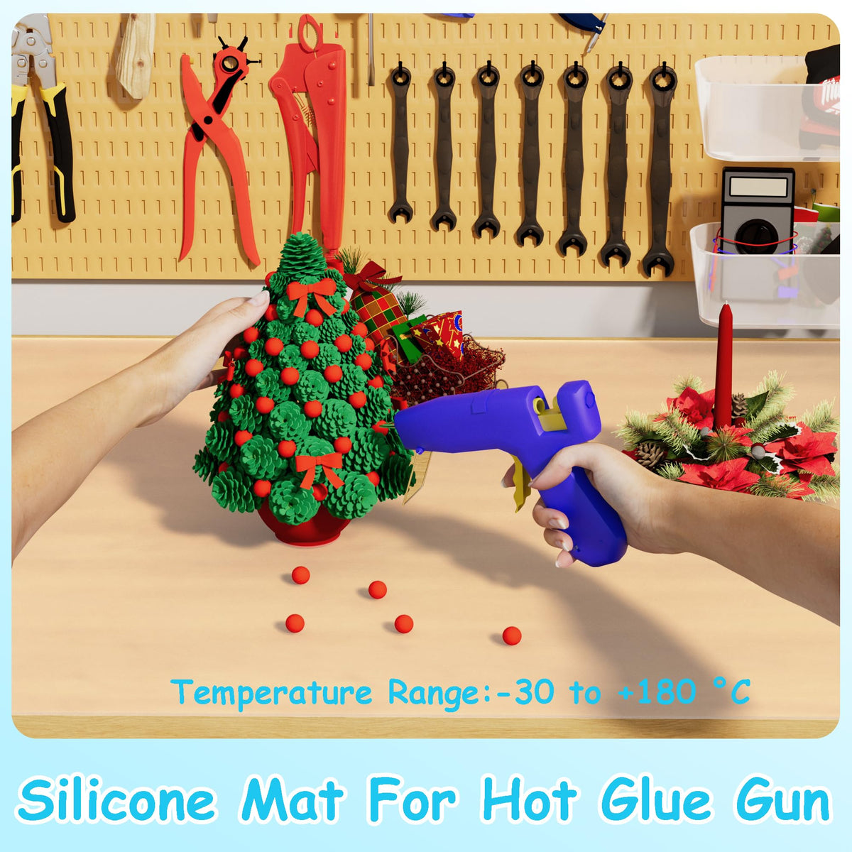 PABUSIOR Large Silicone Mat for Crafts: Heat Resistant Non-Slip 19.7×29.5 In Translucent Silicone Liner for Jewelry, Epoxy Resin, Glitter Slime, Manicure, DIY Sheet, 1/Pack