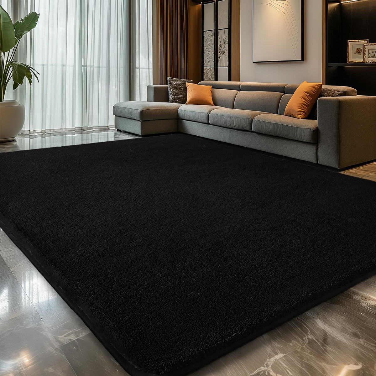 Sour Lemon 8x10 Area Rugs for Living Room, Soft Large Area Rug Fluffy Rugs for Bedroom，Machine Washable Area Rug Non Slip Carpet Rug for Living Room Playroom Kids Room Home Decor