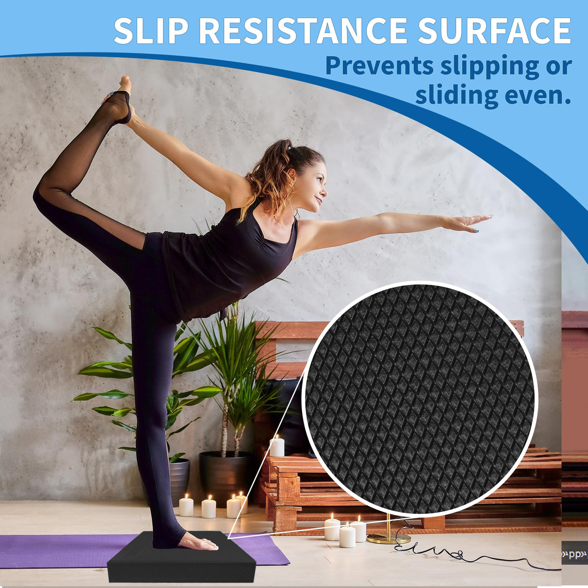 OiZenhio Professional Foam Balance Pad 15.8 x 13.2 x 2 inch, Large Balance Pads for Physical Therapy, Foam Balance Board for Rehabilitation Stability Workout Knee and Ankle Exercise Strength Training