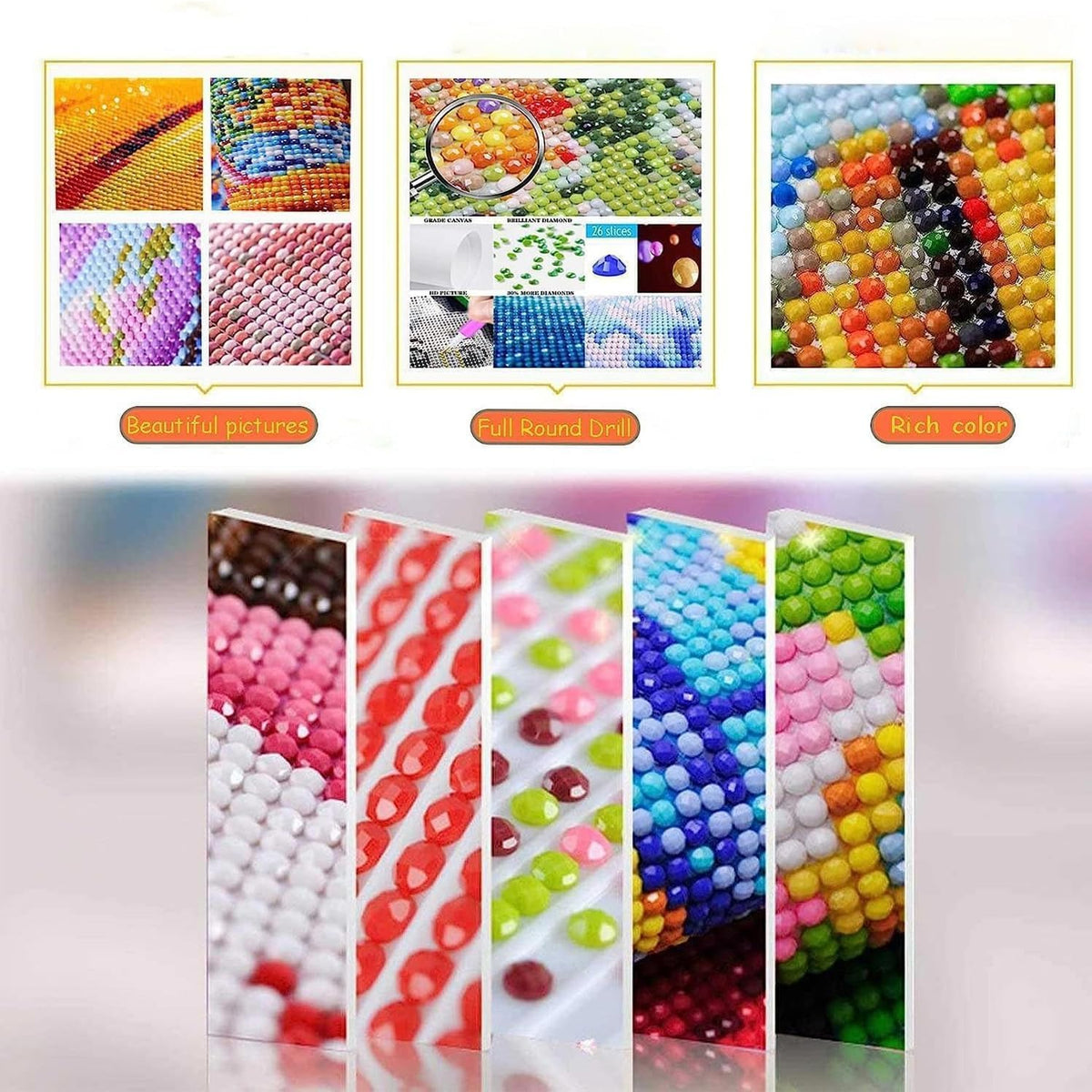 EWJRNSF 5D Diamond Painting Kits for Adults Beginners, Diamond Arts Kits Diamond Art Sets,Gem Painting Arts & Crafts Home Wall Decoration 11.8x15.7 Inches 6 Pack Landscape