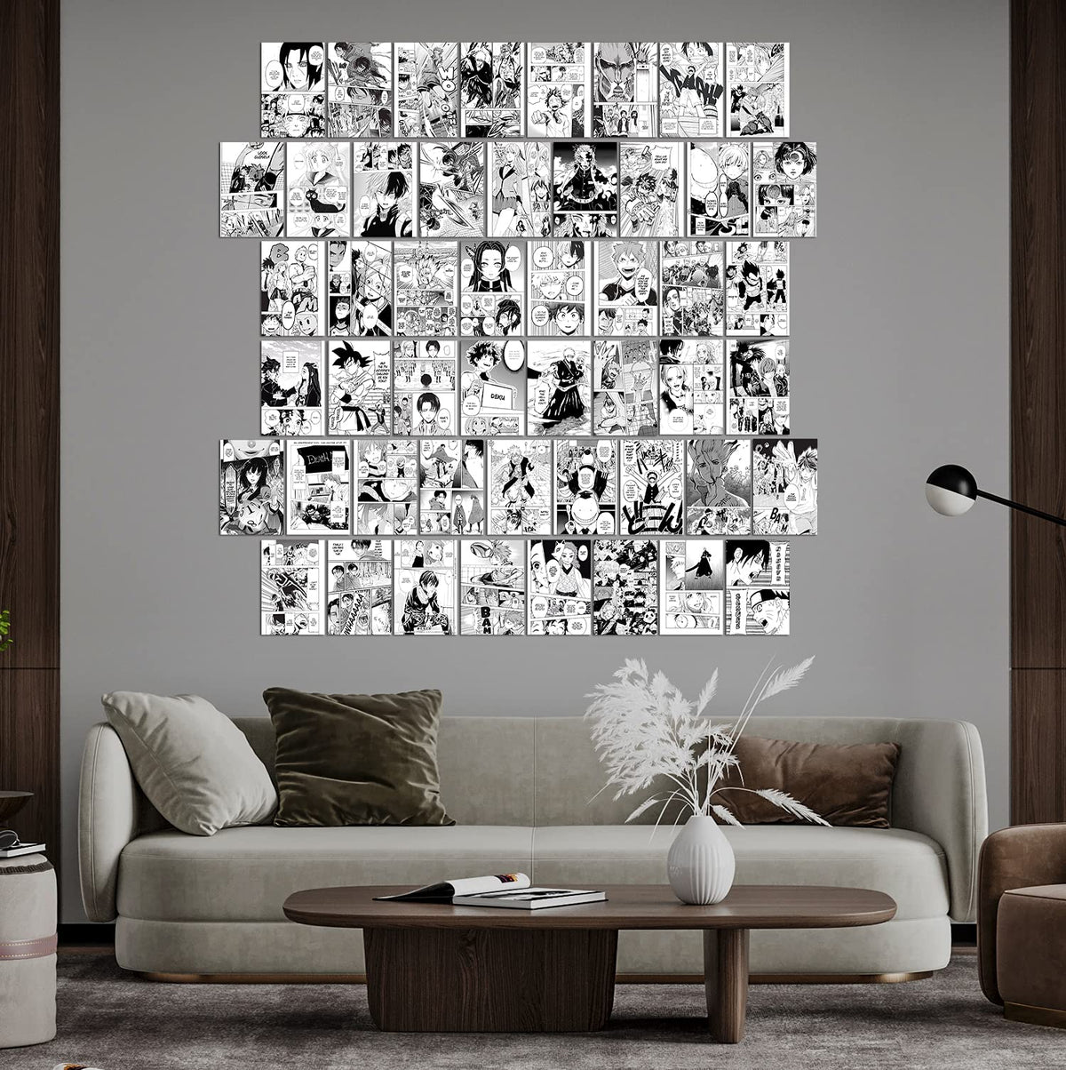 WOONKIT Anime Posters Pack - 50PCS 4X6 INCH MHA Anime Wall Collage Kit for Bedroom Wall, Dorm Decor, Teen Room Aesthetic