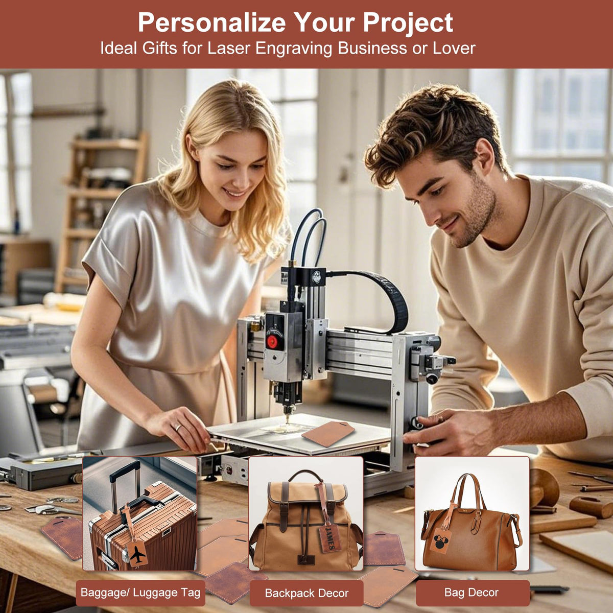 iFForce 30 Sets Laser Engraving Material - Ideal Laserable Engravable Leatherette Team Gift Group Keepsake - Personalized Lasable Khaki Faux PU Leather Name ID Number for Suitcases Bag Backpack Badge