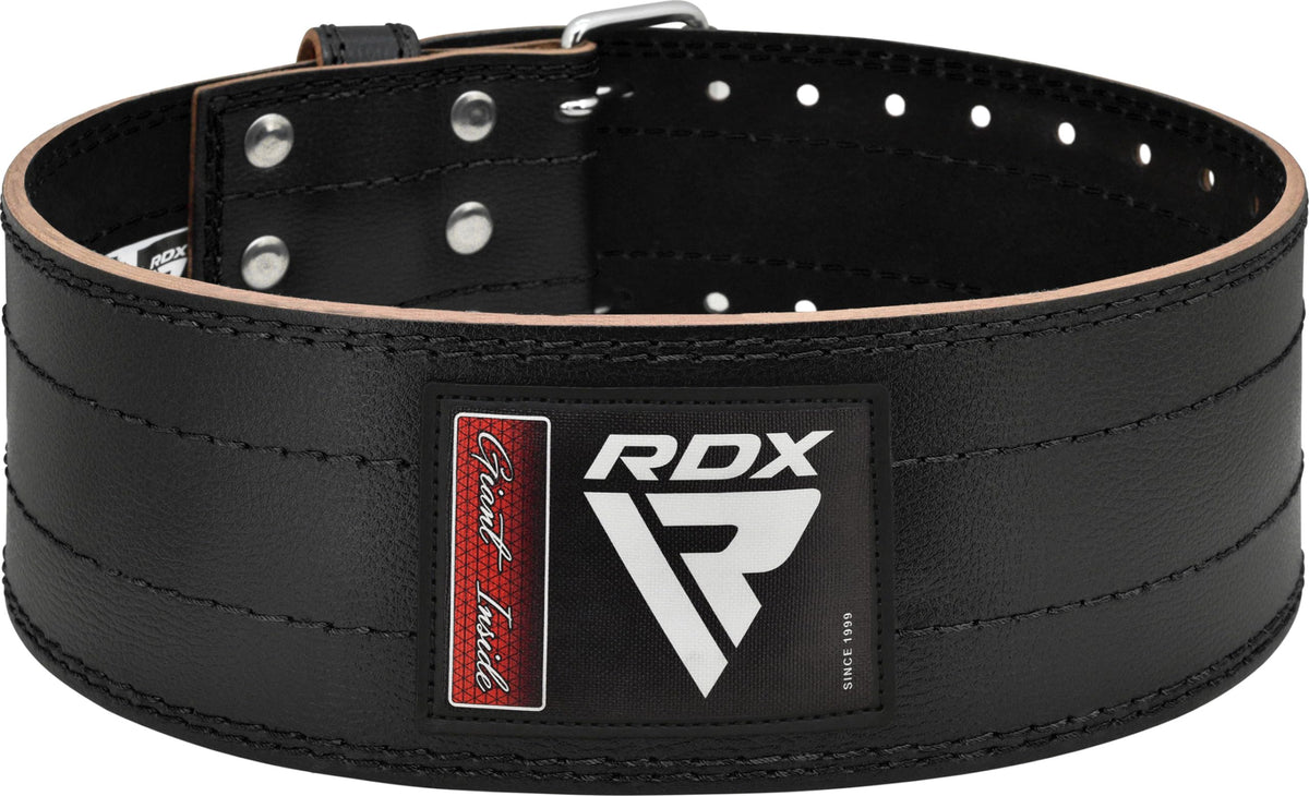 RDX Weight Lifting Belt for Men Women, IPL USPA Approved, 6mm Thick 100% Leather, 4” Powerlifting Back Support, Squat Deadlift Bodybuilding Exercise Fitness Gym Workout Strength Training up to 700 LBS
