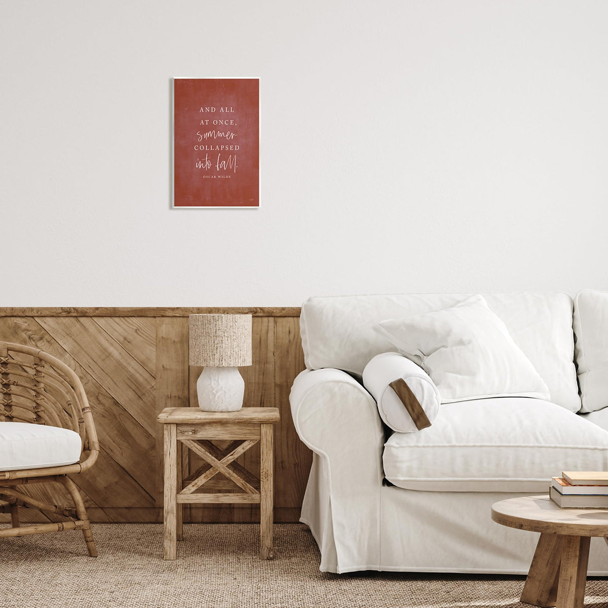 Stupell Industries Oscar Wilde Fall Quote Wall Plaque Art Design by Lux + Me Designs, 10 x 15