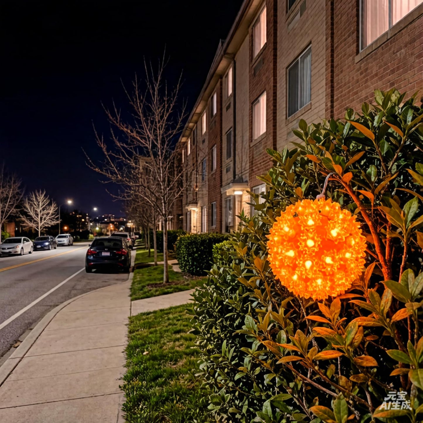 JinBest 6“ Orange Starlight Sphere Lights, Commercial Grade LED Sphere Light, for Indoor Outdoor Halloween Party.