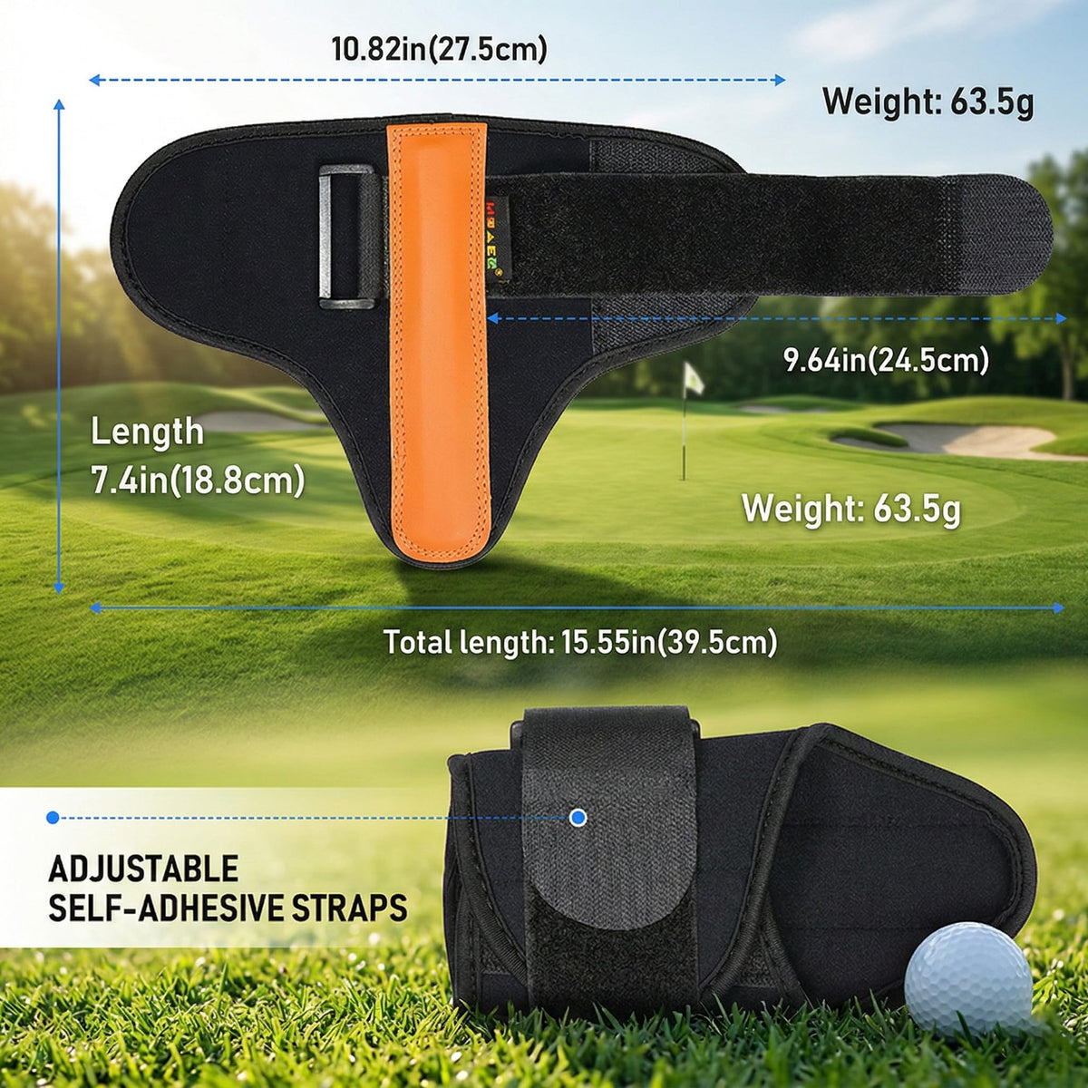 WENTCCION Golf Wrist Brace & Golf Swing Trainer Aid - Ambidextrous Hinge Training Support with Medical-Grade Splint, Post-Injury Recovery & Swing Correction for Men Women
