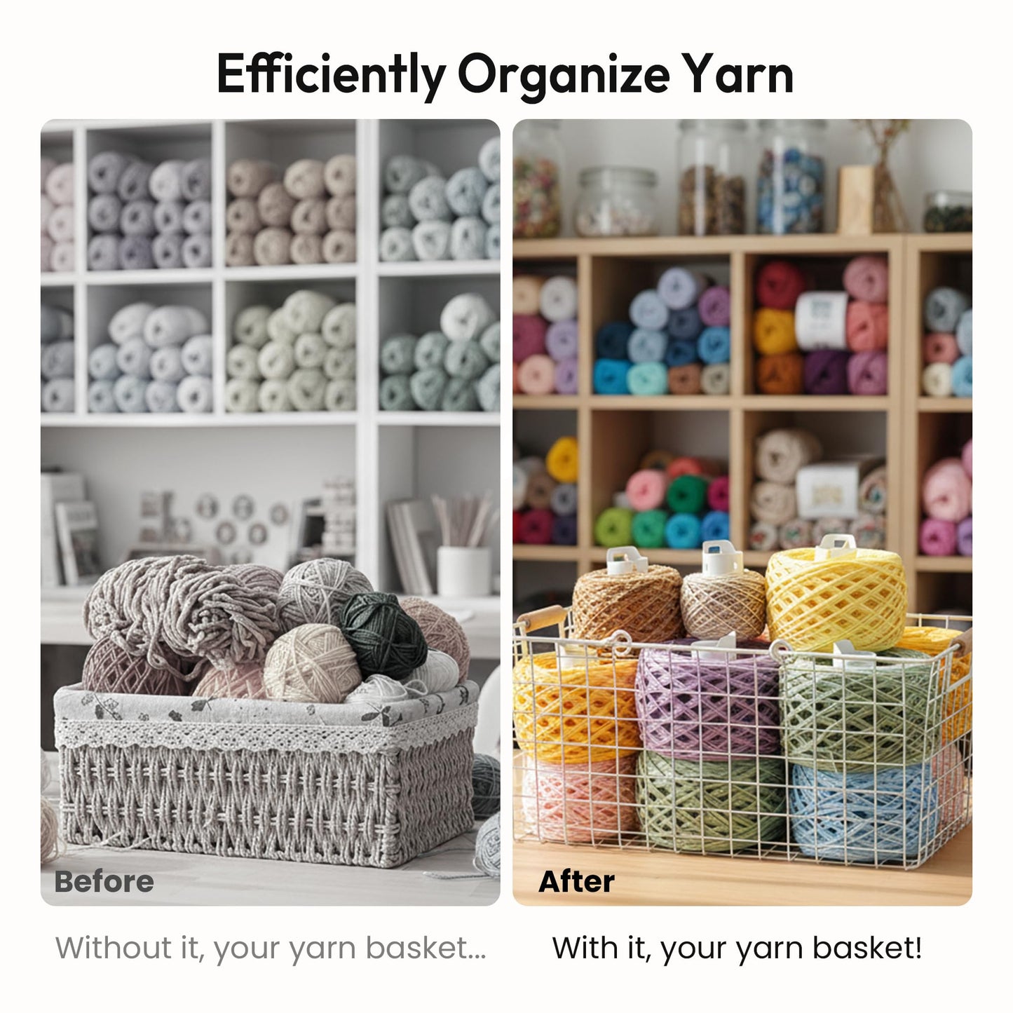 Etcokei Electric Yarn Winder M1 & 9pcs Ball Tube, Compact Cake Winder for Neat Storage & Tangle-Free Knitting/Crocheting, Yarn Winding Tube Yarn Storage Organiazer