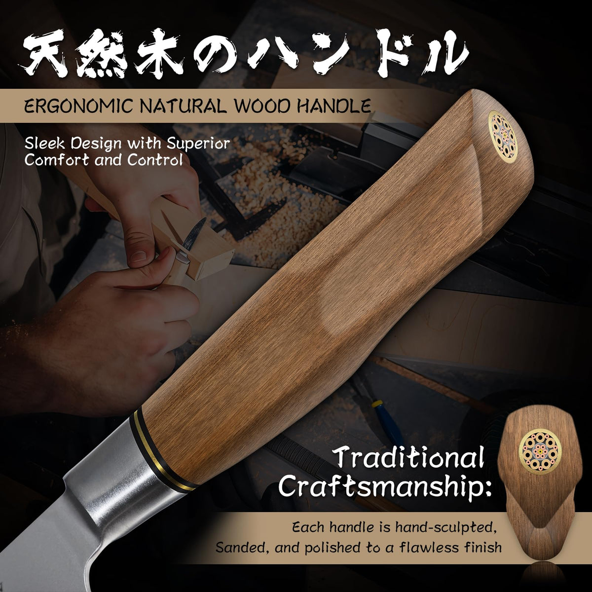 Purple Dragon Kitchen Utility Knife 5.1 Inch, Vg10 Steel Ultra Sharp Blade, Small Kitchen Fruit Paring Knife with Ergonomic Wooden Handle Christmas Gift for Men and Women