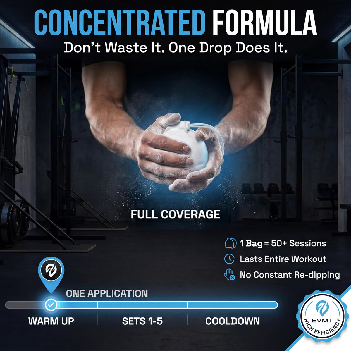 EVMT Brands Chalk Ball, Mess Free Gym Chalk for Weightlifting, Gymnastics, Rock Climbing, Dancing. Sweat Resistant and Long Lasting for Stronger Grip. Package May Vary.
