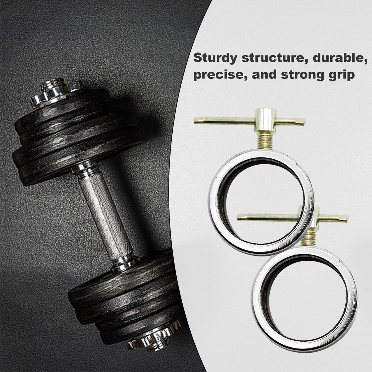 2-Piece Olympic Barbell Locking Collars, Fits 2-inch Olympic Barbell Screw Clamps, Suitable for Professional Gym Weight Training