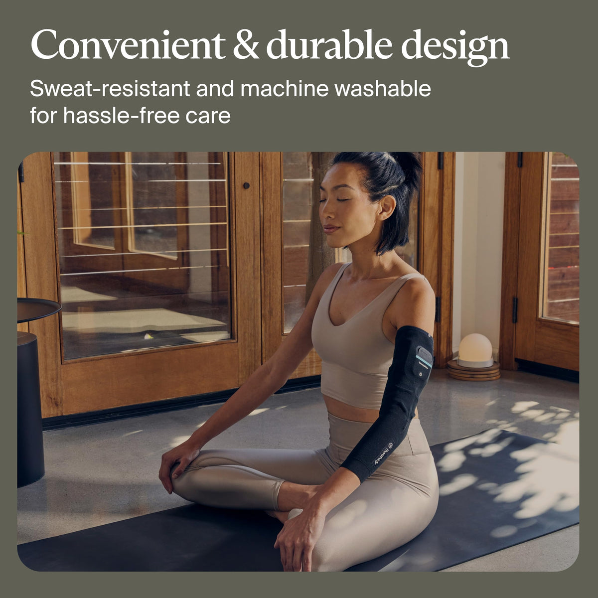Therabody RecoveryPulse Arm - Compression and Vibration Sleeve for On The Go Relief, Reduce Soreness and Pain in Arms, Increase Flexibility, Circulation and Accelerate Recovery (Large)