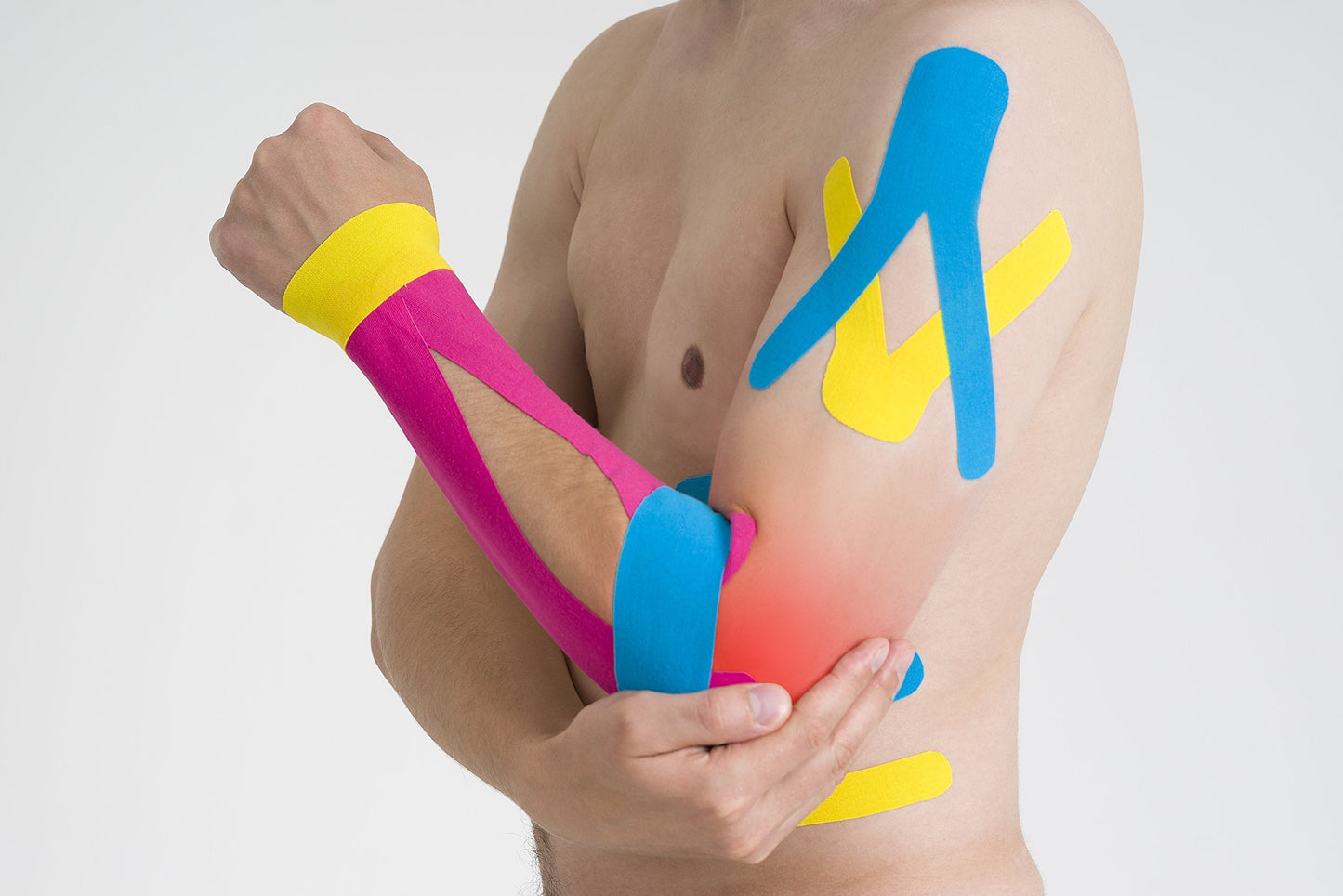 Kinesiology Tape 6 Rolls, Waterproof Kinetic Tape Muscle Tape for Injured Muscle Recovery & Joints Support, 2 Inch x 16.4 Feet Roll (Multicolour)