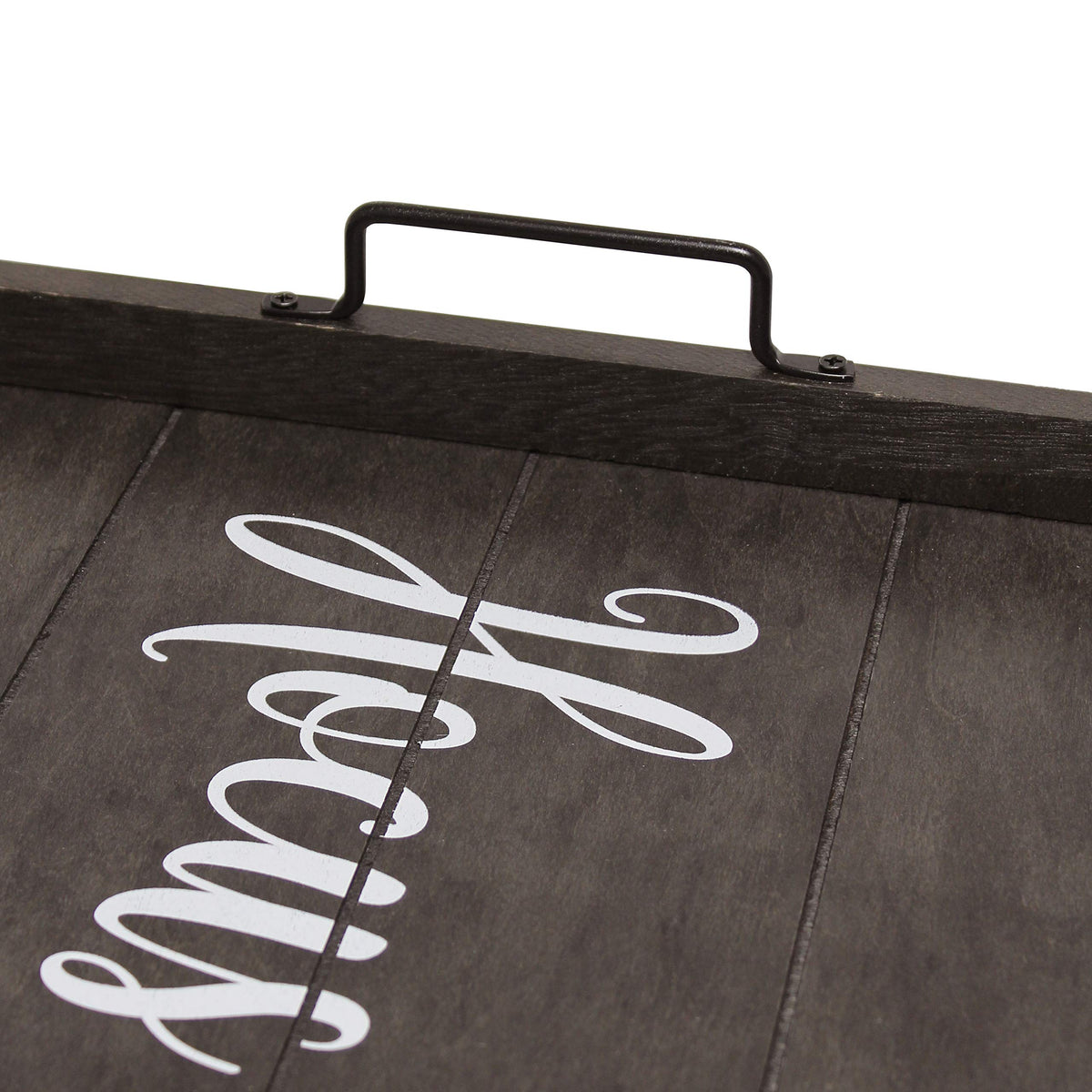 Elegant Designs HG2000-KHP Halloween Witch Decorative Wood Serving Tray w/Handles, 15.50" x 12", Black Wash Hocus Pocus