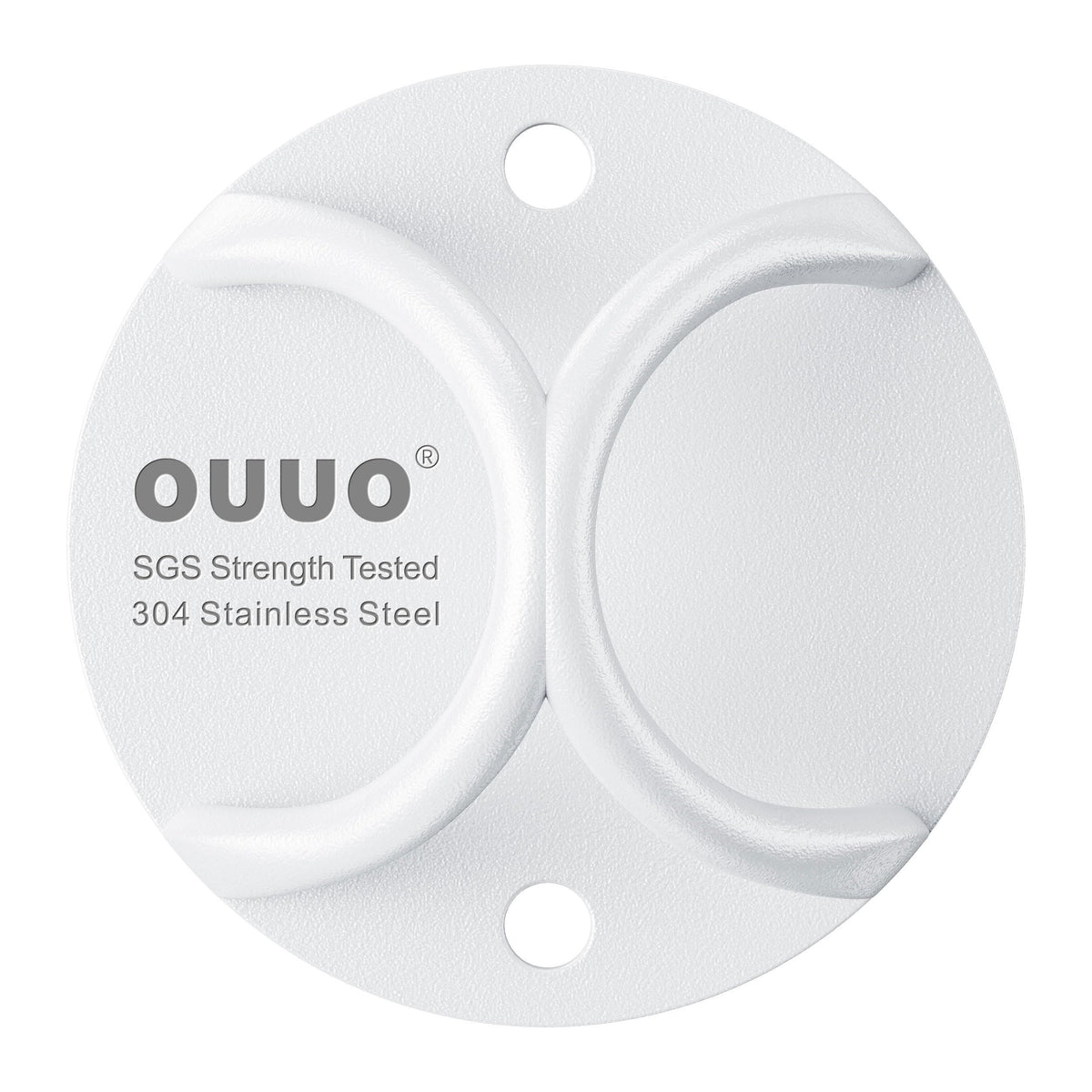 OUUO 304 Stainless Steel Wall Mount Anchor for Resistance Bands & Home Workout Straps, One-Piece Design Ceiling Bracket, Powder Coated Hook for Indoor & Outdoor Use (White)