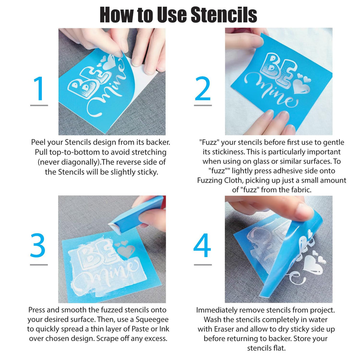 Shineone, 4Pcs, American Star Eagle, Silk Screen Stencils, Reusable Silk Screen Stencils, with Adhesive, for Home Decoration on Wood, Fabric, Glass, Plastic, Ceramics, Paper. 8.5”x11”