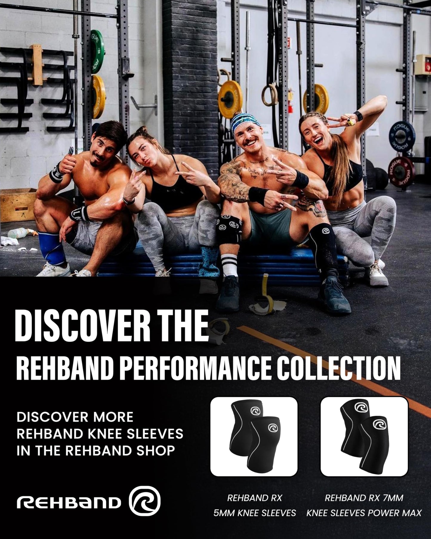 Rehband Classic 7mm V Knee Sleeve for Weightlifting, Competition Grade Powerlifting Knee Sleeve, Compression Sleeve for Crossfit, Squats, Gym & Heavy Lifts, Colour:Arctic/White - 1 Pair, Size:XX-Large