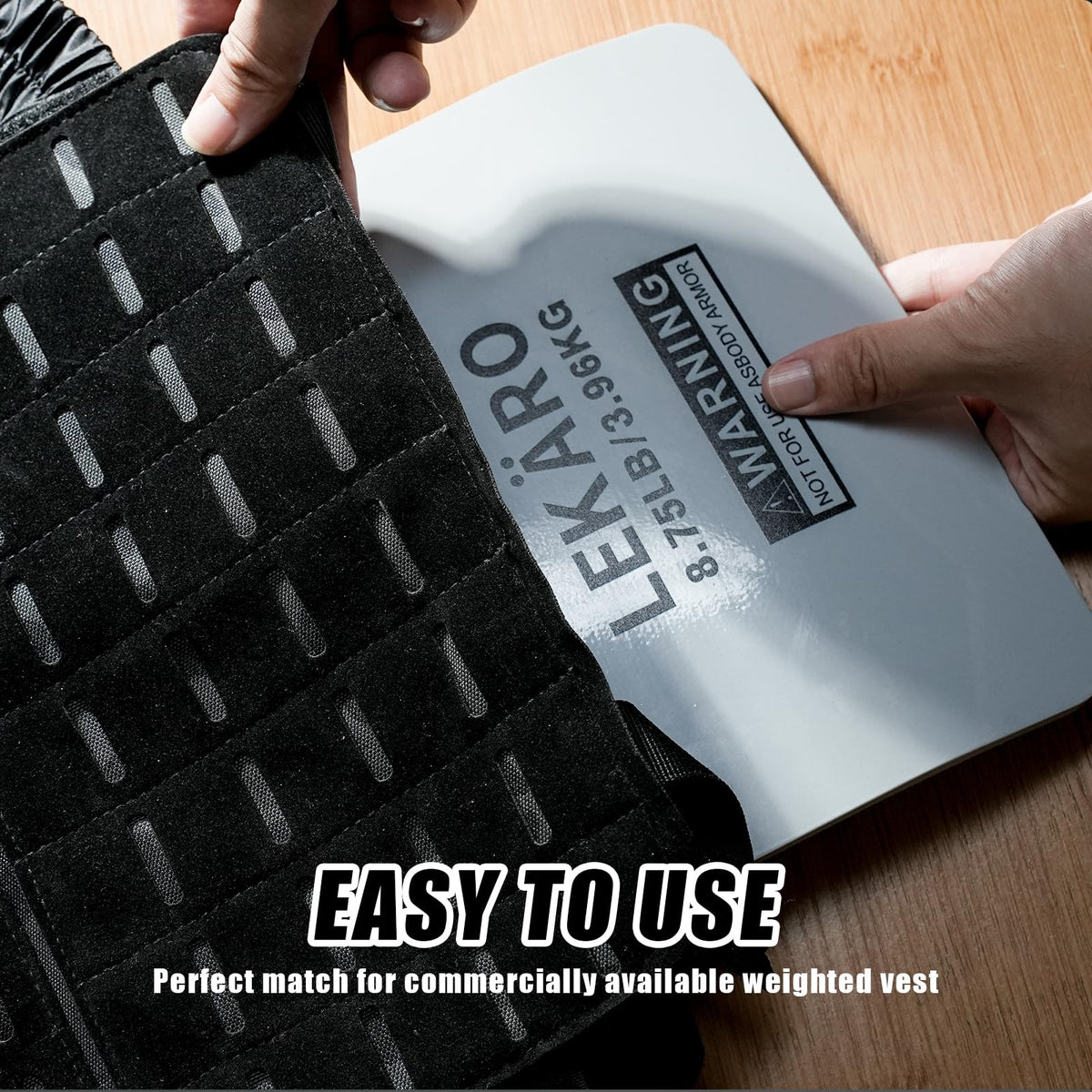 8.75 lb Curved Weighted Vest Plates for Men and Women - 1 Pair Ergonomic Contoured Steel Plates - High-Density Build for Weighted Vests, CrossFit, Hero WOD and Rucking