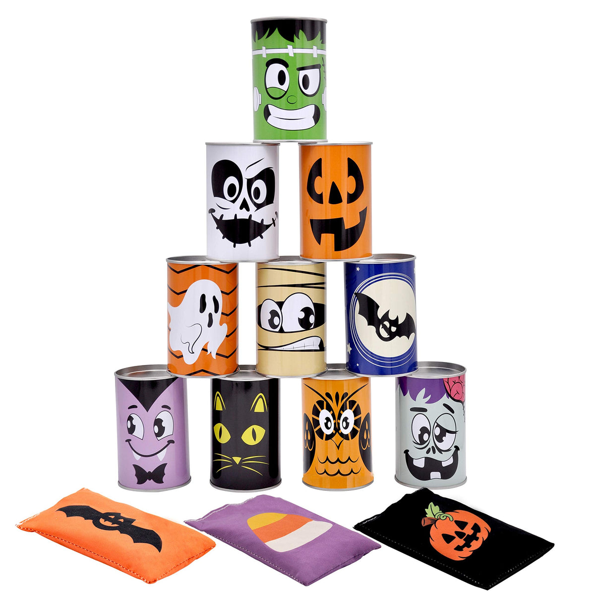 JOYIN 13 Pcs Halloween Carnival Can Bean Bag Toss Games for Kids & Adults Trick or Treat Decoration, Home Decor Party Favors Supplies, Homeschooling Backyard Game