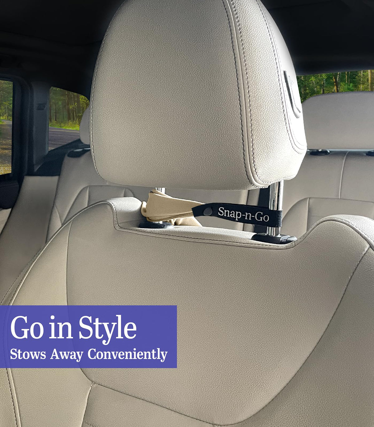Car Seat Towel Cover After Gym Workout Yoga Pets | Snap-n-Go Seat Sheet™ Universal Fit with Headrest Post Straps, Quick-Dry Washable Sweat Protector for Cars, Trucks, SUVs Interior Protection (Beige)