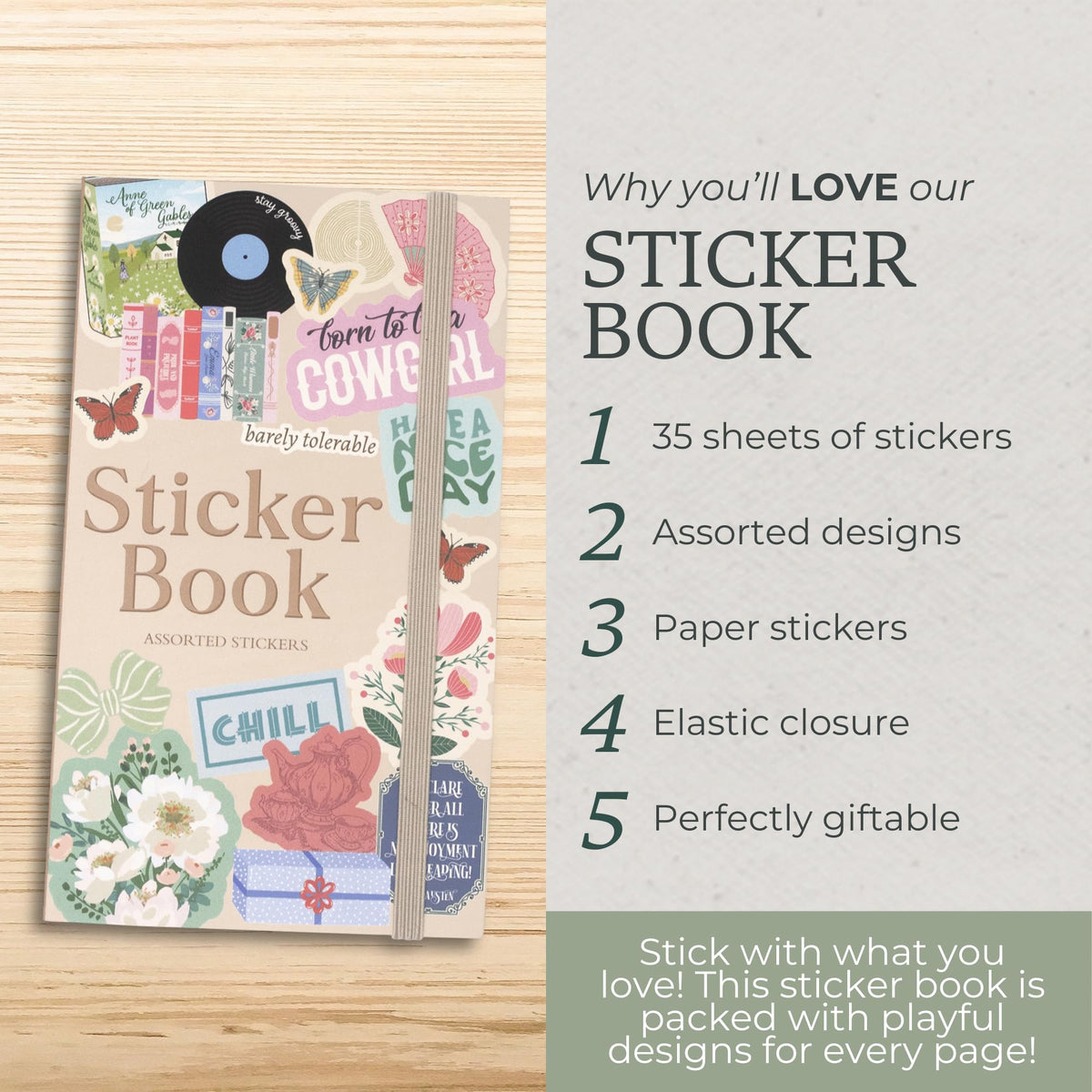 Steel Mill & Co. Assorted Sticker Book with 35 Sheets, Volume 1