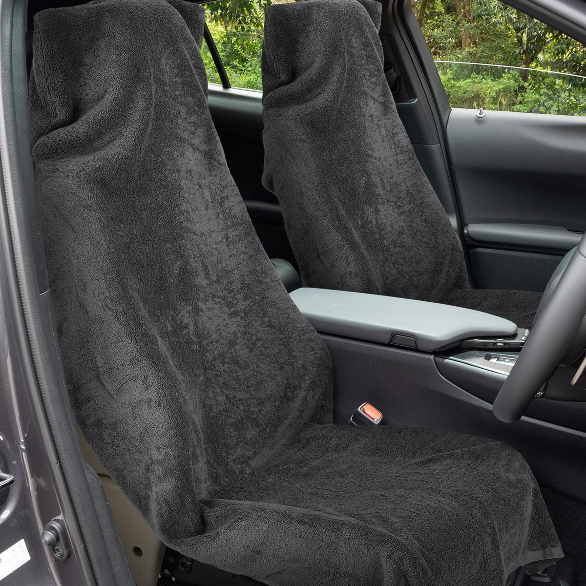 Peryiter 1 Pcs Car Seat Towel Cover 100% Cotton Athletic Running Towel Full-Sized Seat Workout Sweat Non Slip Washable Cover Gift Christmas Car for Man Workout Outdoor Sport Activities (Rectangular)