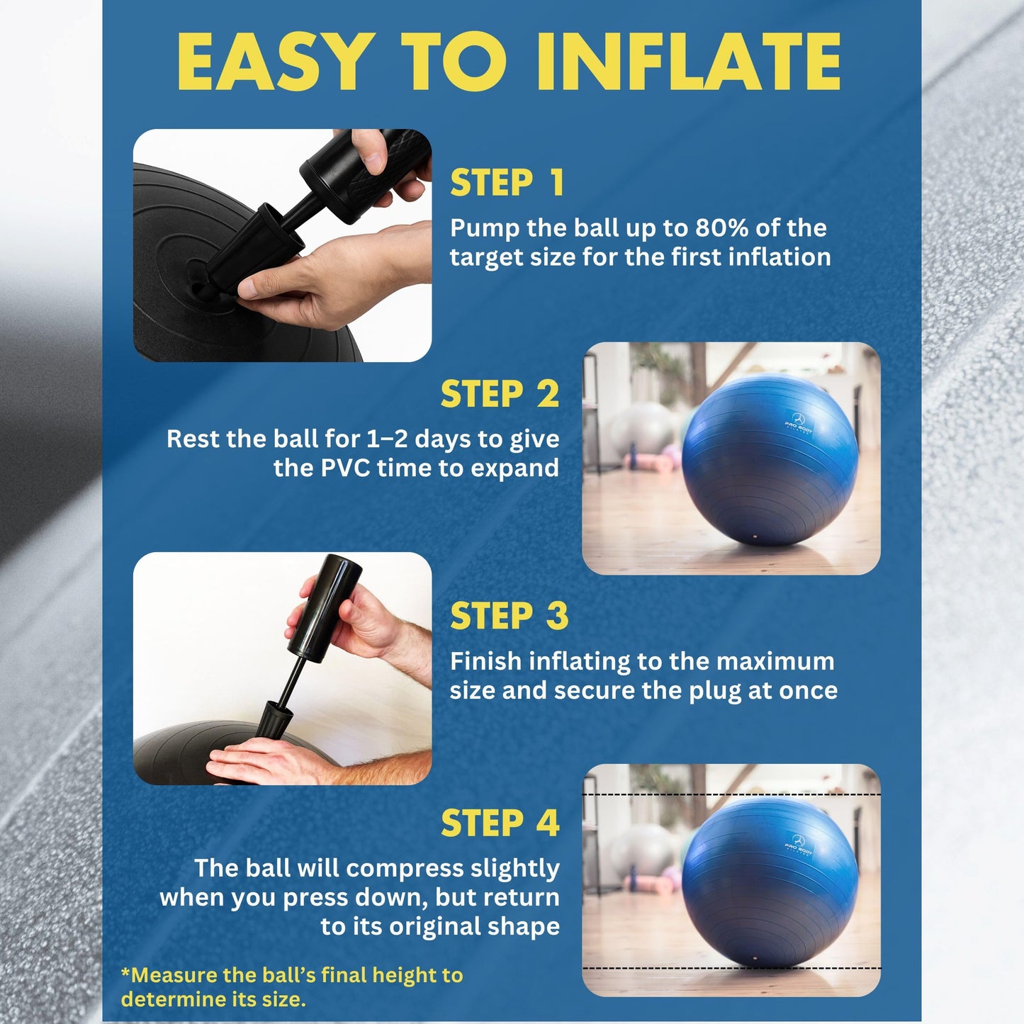 ProBody Pilates Pregnancy Ball - Yoga Ball for Pregnancy with Book, Prenatal, Labor & Postnatal Maternity Exercise (Aqua, 55 cm)