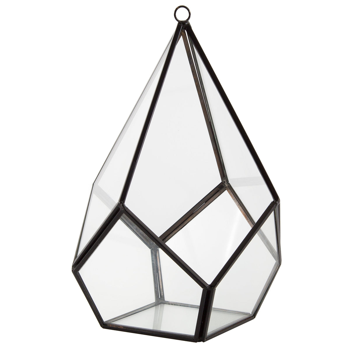 D'Eco Glass Teardrop Centerpiece (6x6x7)- Tabletop or Hanging Planter Terrarium- Spring Home & Wedding Decor- Fill with Succulents, Cacti, Air Plants, Moss, Flowers for Plant Lovers